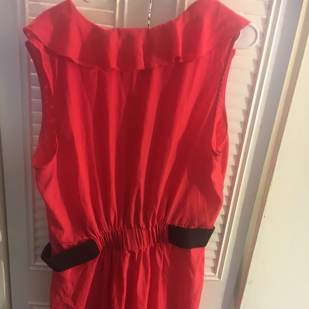 Pink and black dress